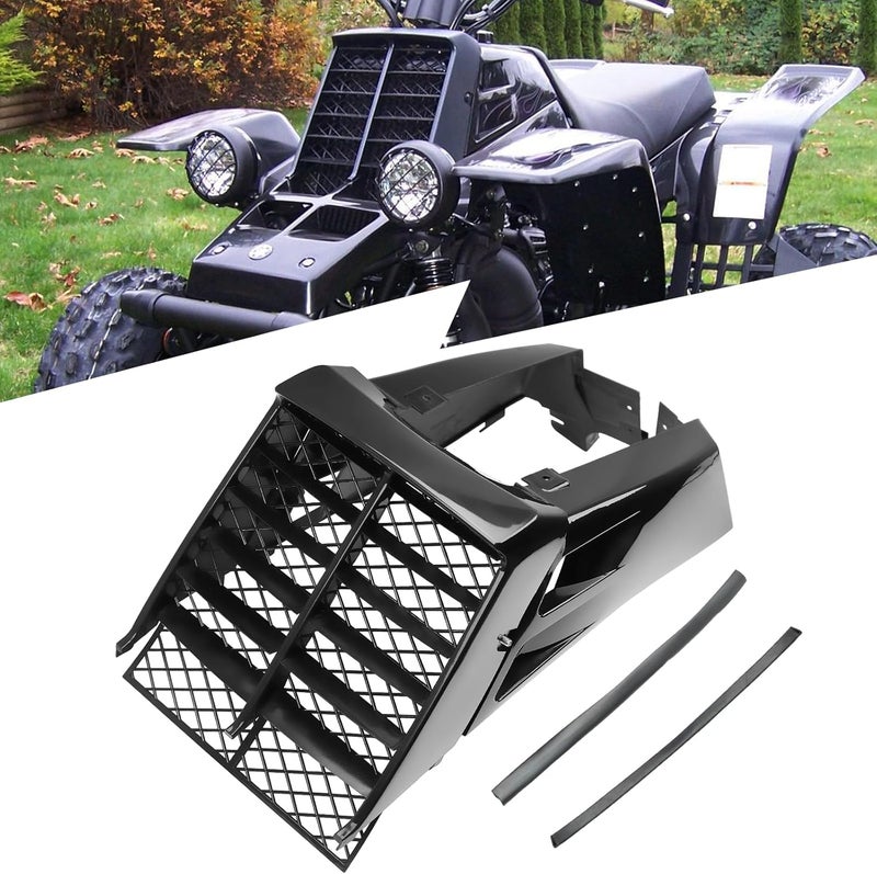 ATVMaster Black Plastic Gas Tank Side Covers with Grill, Compatible with Yamaha Banshee 350 1987-2006, 2-PC Set, OE 2GU-21711-90-00, 2GU-21721-90-00, 2GU-2171L-00-00 - Image 1